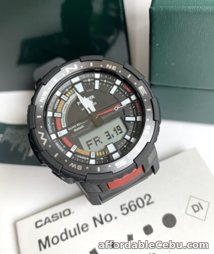 1st picture of Casio Pro-Trek * PRTB70-1 Quad Sensor Bluetooth Smartlink Black Resin Watch For Sale in Cebu, Philippines