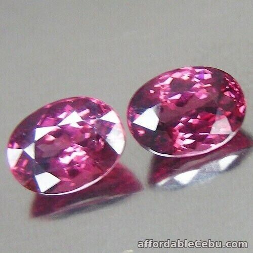 1st picture of 2.22 Carats Pair NATURAL Mozambique GARNET Cherry Pink to Red Oval Loose For Sale in Cebu, Philippines
