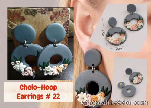 1st picture of Imported Retro Flowers Design Round Dangle-Drop Earrings Free Ship For Sale in Cebu, Philippines