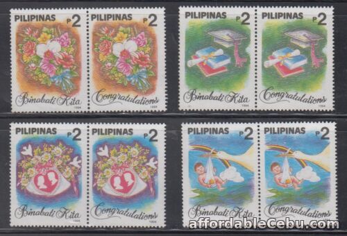1st picture of Philippine  Stamps 1994 Greetings Stamps (Congratulations-Binabati Kita) Complet For Sale in Cebu, Philippines
