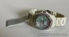 NEW FOSSIL RILEY COLLECTION GREEN CRYSTAL DIAL WHITE ACETATE BRACELET WATCH $115