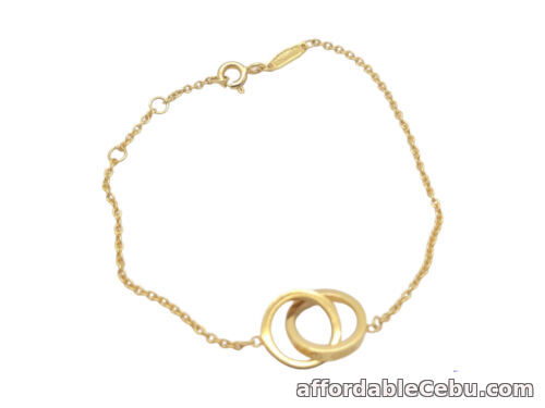 1st picture of TIFFANY & CO.  18K YG 1837 INTERLOCKING CIRCLES CHAIN BRACELET - AUTHENTIC For Sale in Cebu, Philippines