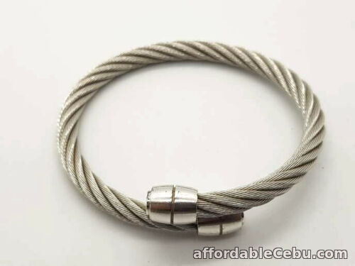 1st picture of CHARRIOL CELTIC CABLE BRUSHED OLIVES GODRONS BANGLE BRACELET - AUTHENTIC For Sale in Cebu, Philippines
