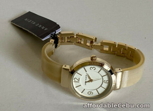 1st picture of NEW! ANNE KLEIN AK GOLD-TONE HORN BANGLE BRACELET WATCH AK/2476HNGB SALE For Sale in Cebu, Philippines