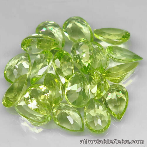 1st picture of 8.52 Carats 6x4mm NATURAL 20pcs Green PERIDOT Loose Burma for Jewel Setting Oval For Sale in Cebu, Philippines