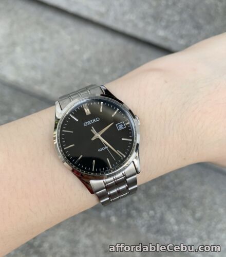 1st picture of SGEF01 Classic Black Face Silver Steel Date Watch for Women 34MM COD PayPal For Sale in Cebu, Philippines