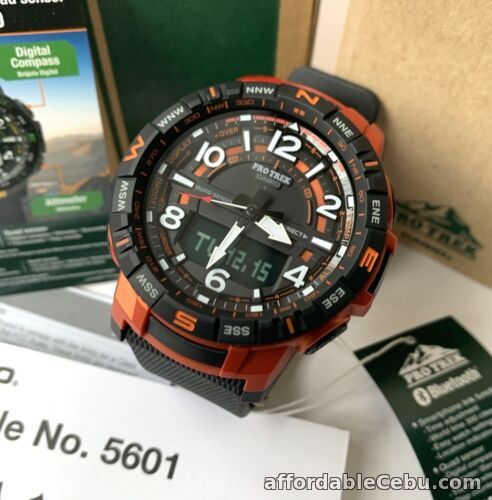 1st picture of Casio Pro-Trek * PRTB50-4 Quad Sensor Bluetooth Smartlink Orange & Black Watch For Sale in Cebu, Philippines
