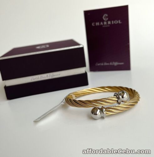 1st picture of Charriol * Bangle Celtic Gold PVD Stainless Steel Titanium 04-401-1216-0L Large For Sale in Cebu, Philippines