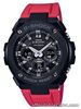 Casio G-Shock G-STEEL * GSTS300G-1A4 Solar Midsize Black Case Red Resin Watch