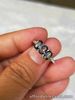 Natural 1.68 Carats IOLITE & White SAPPHIRES STERLING SILVER RING S6.0