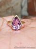 Natural 2.93 Carat AMETHYST & White Sapphires STERLING SILVER RING S8.0 Gold
