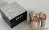 NEW! XOXO ROSE GOLD DIAL BLUSH PINK & GRAY LEATHER STRAP WATCH DUO SET XO9233