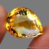 9.64 Carats NATURAL Yellow CITRINE Loose Pear Checkerboard Brazil 15.5x12x8.5mm