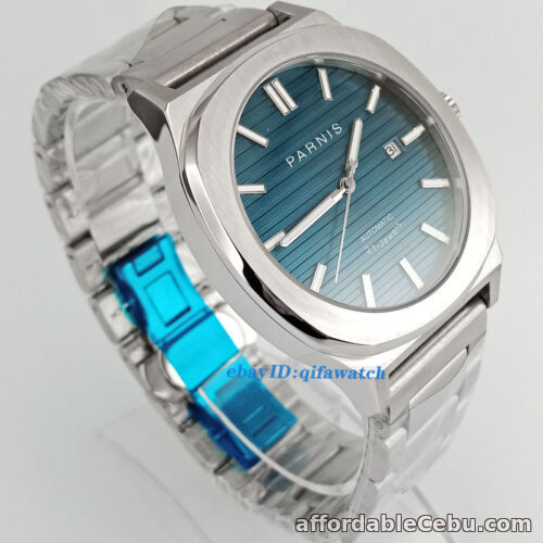 1st picture of 44MM parnis blue dial date luminous miyota automatic movent mens watch 2742 For Sale in Cebu, Philippines