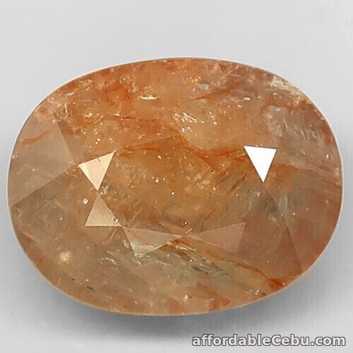 1st picture of 12.44 Carats NATURAL Orangish Brown SAPPHIRE Oval 15.5x12x7.0mm Africa UNHEATED For Sale in Cebu, Philippines