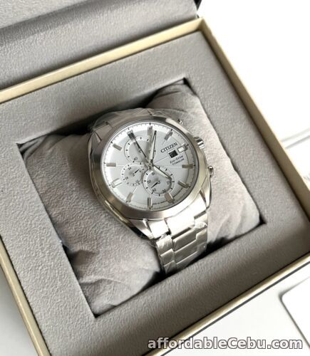 1st picture of Citizen Watch * Eco-Drive CA0021-53A Titanium Chronograph White Dial Watch For Sale in Cebu, Philippines