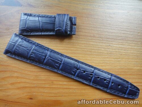1st picture of Genuine Leather Band Strap bracelet BLUE BLACK BROWN (fits) IWC pilot 14/5.5cm For Sale in Cebu, Philippines