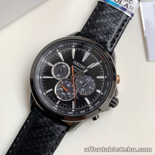 1st picture of SSC499P1 Solar Chronograph Tachymeter Black Leather Watch Ivanandsophia For Sale in Cebu, Philippines