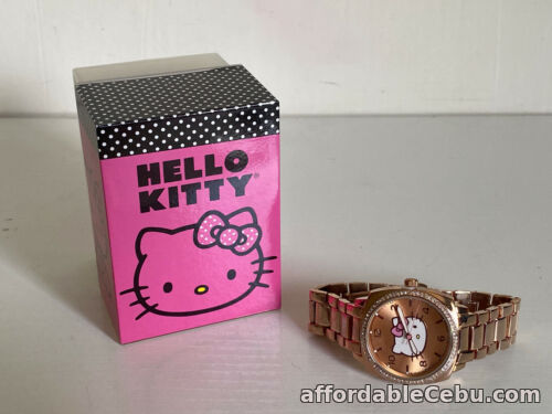1st picture of NEW! SANRIO HELLO KITTY ROSE GOLD TONE CRYSTALS BRACELET WATCH HKAQ2322 $65 SALE For Sale in Cebu, Philippines
