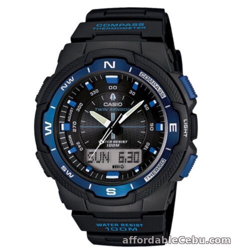1st picture of Casio Watch * SGW500H-2B Twin Sensor Digital Compass Black & Blue COD PayPal For Sale in Cebu, Philippines