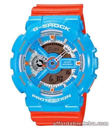 1st picture of Casio G-Shock * GA110NC-2A Anadigi Gloss Blue & Orange Watch COD PayPal For Sale in Cebu, Philippines