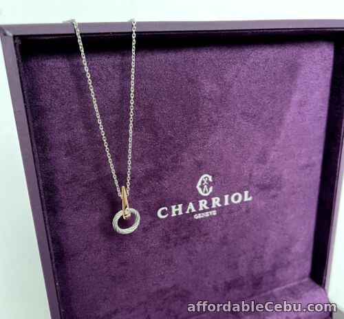 1st picture of Charriol * Necklace Infinity Zen Harmony Pink Gold PVD & Grey 08-102-1232-1 For Sale in Cebu, Philippines