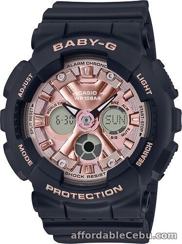 1st picture of Casio Baby-G * BA130-1A4 Anadigi Rose Gold & Black Resin Watch for Women For Sale in Cebu, Philippines