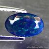0.89 Carat NATURAL Bluish Fire Black OPAL for Setting Oval Facet 10x6x3mm Loose