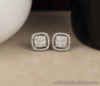 1.20 CTW Diamond Earrings 18K White Gold E265 sep