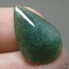 Feng Shui 5.7 Carats Natural Genuine Jadeite JADE Dark Green Pear Cabochon