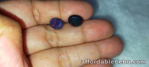 1st picture of 2.60 Carats 2pcs NATURAL Black Fire OPAL Loose for Setting Oval Facet 10x8x4mm For Sale in Cebu, Philippines