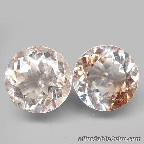 1st picture of 6.52 Carats 2pcs Pair NATURAL Champagne TOPAZ Loose Stones 9.0mm Round Unheated For Sale in Cebu, Philippines