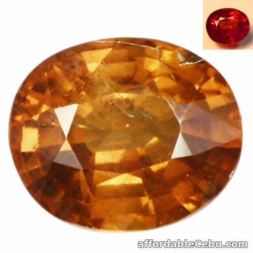 1st picture of 2.08 Carats NATURAL GARNET Color Change Brown to Orange Red 8.0x6.7x4.40mm Oval For Sale in Cebu, Philippines
