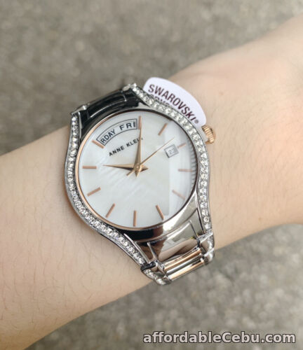1st picture of Anne Klein Watch * 3715MPRT Mother of Pearl Swarovski Rose Gold & Silver Steel For Sale in Cebu, Philippines
