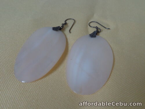 1st picture of Vintage MOTHER of PEARL Dangling Earrings Jewelry Collection 925Hook BOLD CHUNKY For Sale in Cebu, Philippines