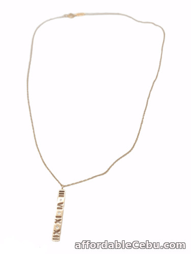 1st picture of TIFFANY & CO. ATLAS PIERCED BAR 18K ROSE GOLD DIAMONDS NECKLACE - AUTHENTIC For Sale in Cebu, Philippines
