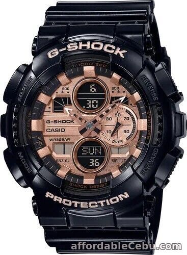 1st picture of Casio G-Shock * GA140GB-1A2 Rose Gold Dial Glossy Black Resin Watch for Men For Sale in Cebu, Philippines