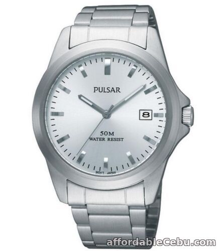 1st picture of Seiko Pulsar Watch * PXH845X Date Dial Silver Steel COD PayPal For Sale in Cebu, Philippines