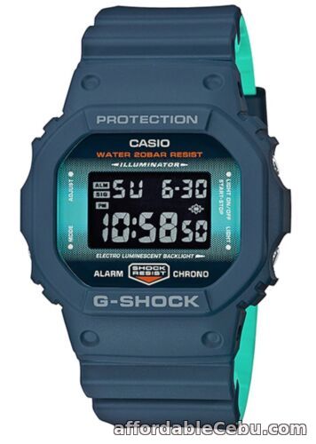 1st picture of Casio G-Shock * DW5600CC-2 Square Digital Navy Blue & Sax Blue Bi-color Watch For Sale in Cebu, Philippines