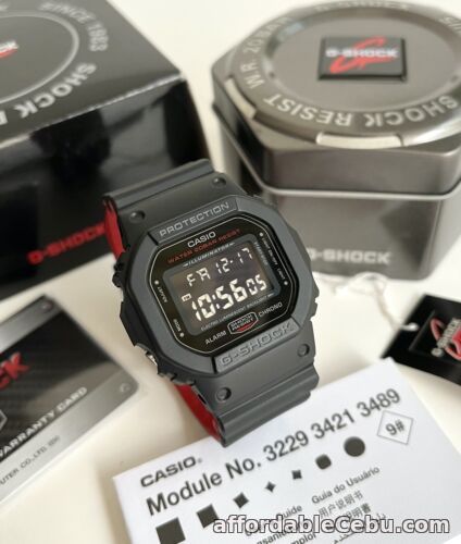 1st picture of Casio G-Shock * DW5600HR-1 Digital Square Heritage Black & Red COD PayPal For Sale in Cebu, Philippines