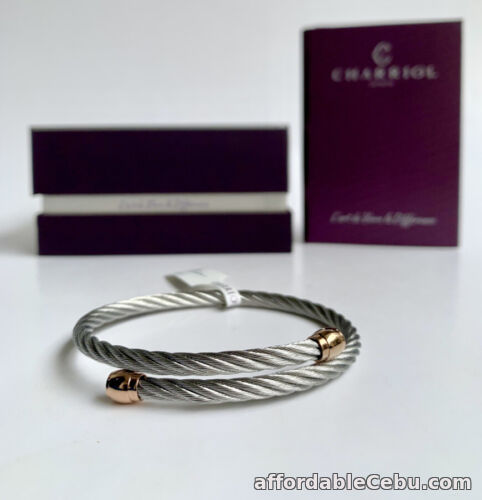 1st picture of Charriol * Bangle Celtic Sceau Silver & Rose Gold PVD Stainless 04-102-00144-1M For Sale in Cebu, Philippines