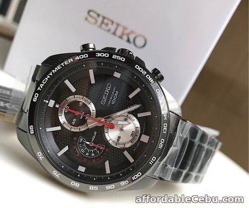 1st picture of SSB283P1 Chronograph Tachymeter Black Dial Black Silver Steel Watch COD PayPal For Sale in Cebu, Philippines