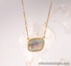 SALE‼️10.80 Carat Opal w/ .255 CTW Diamond Necklace 14k 18k Yellow Gold N231 sep