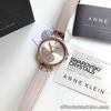 Anne Klein Watch * 3380RGLP Swarovski Rose Gold & Pink Beige Leather for Women