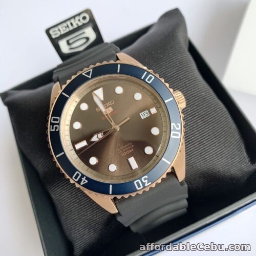 1st picture of SRPB96J1 Automatic Date Dial Rose Gold Black Rubber Watch for Men Japan Made For Sale in Cebu, Philippines