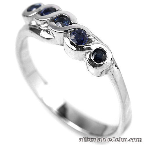 1st picture of Natural SAPPHIRE Birthstone 925 STERLING SILVER RING S7.75 For Sale in Cebu, Philippines