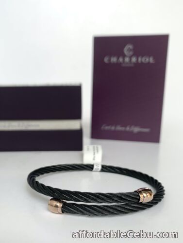 1st picture of Charriol * Bangle Celtic Sceau Steel Black Cable with Rose Gold 04-302-00144-1M For Sale in Cebu, Philippines