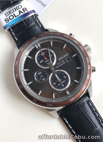 1st picture of SSC503P1 Solar Chronograph Tachymeter Copper Dial Black Leather Watch For Sale in Cebu, Philippines