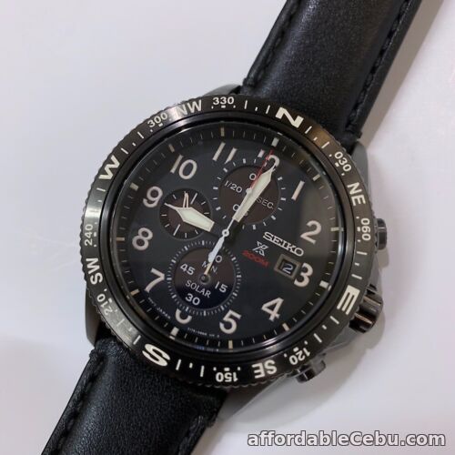 1st picture of SSC707P1 Prospex Solar Chronograph Black Leather Watch COD PayPal For Sale in Cebu, Philippines