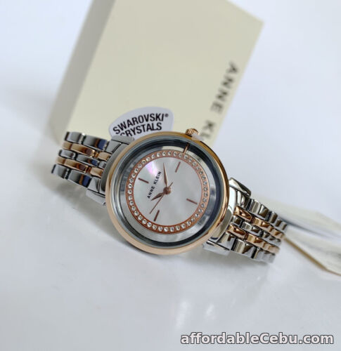 1st picture of Anne Klein Watch * 3693MPRT Mother of Pearl Swarovski 2 Tone Rose Gold & Silver For Sale in Cebu, Philippines